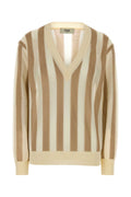 Fendi Pequin Sweater — Beige