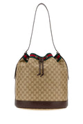 Gucci GG Canvas Bucket Bag — Beige