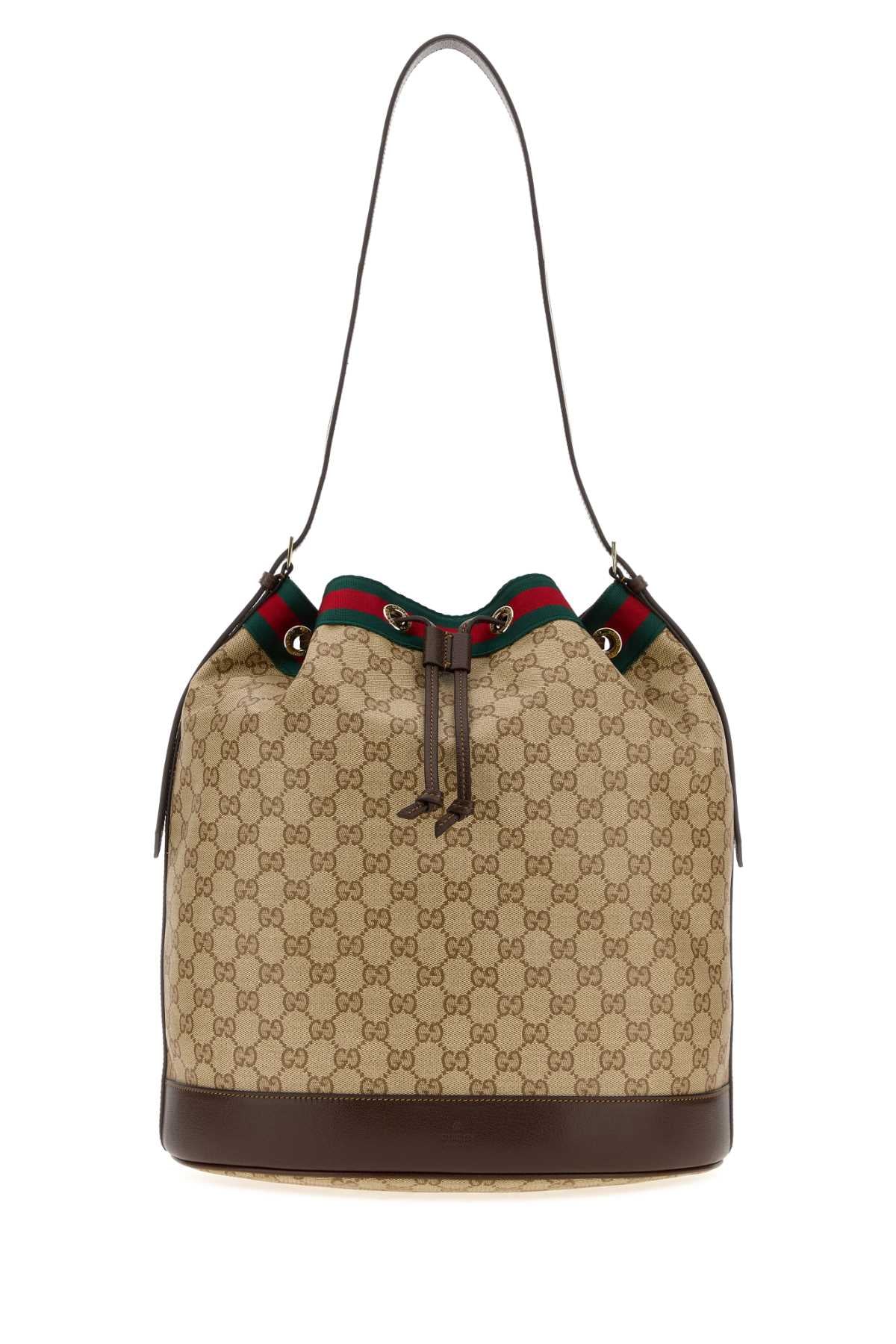 Gucci GG Canvas Bucket Bag — Beige