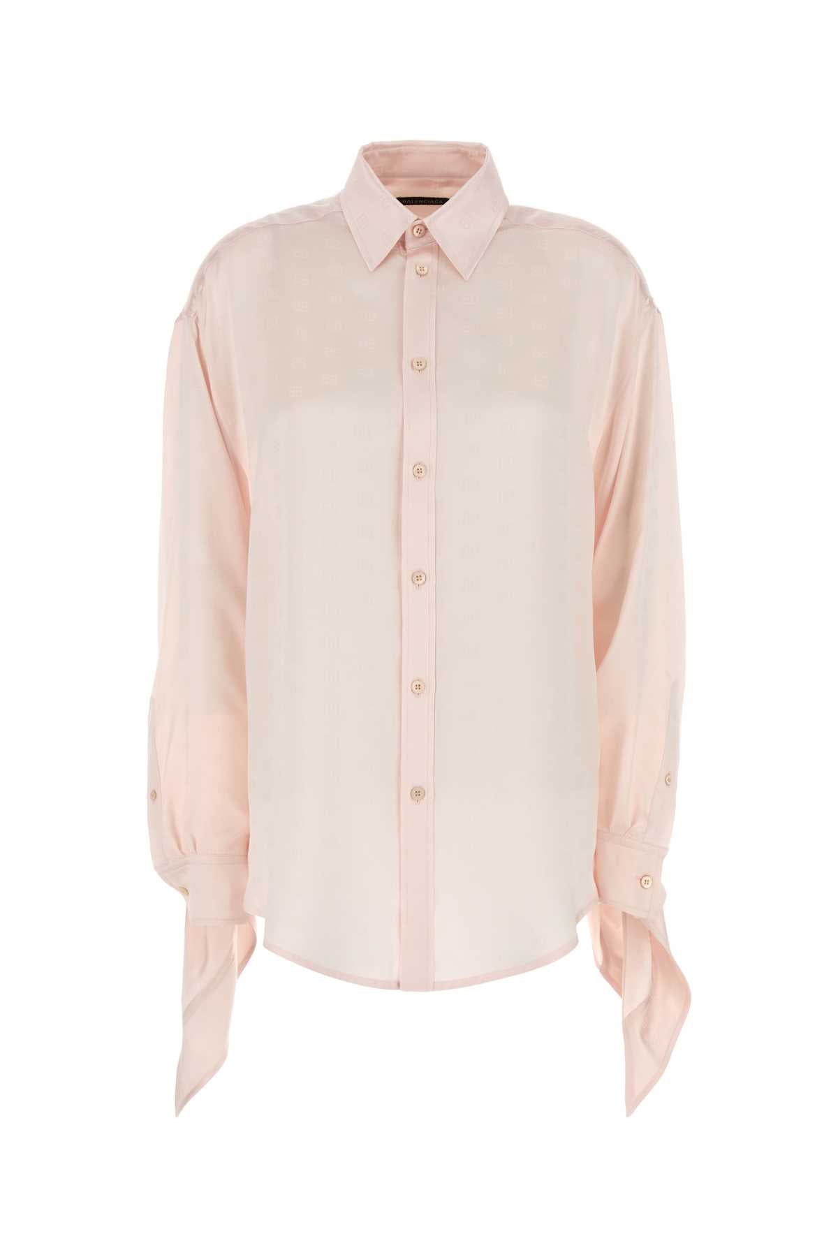 Balenciaga Knotted Cuff Shirt — Pink