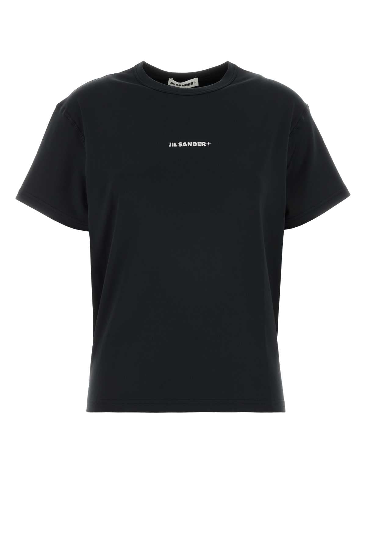 Jil Sander Logo-Embroidered Stretch Polyester T-Shirt — Black