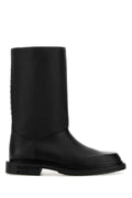 Fendi Pebbled Calf Leather Boot — Black