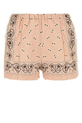 Palm Angels Eyelet Embroidered Linen-Cotton Bermudas — Pink