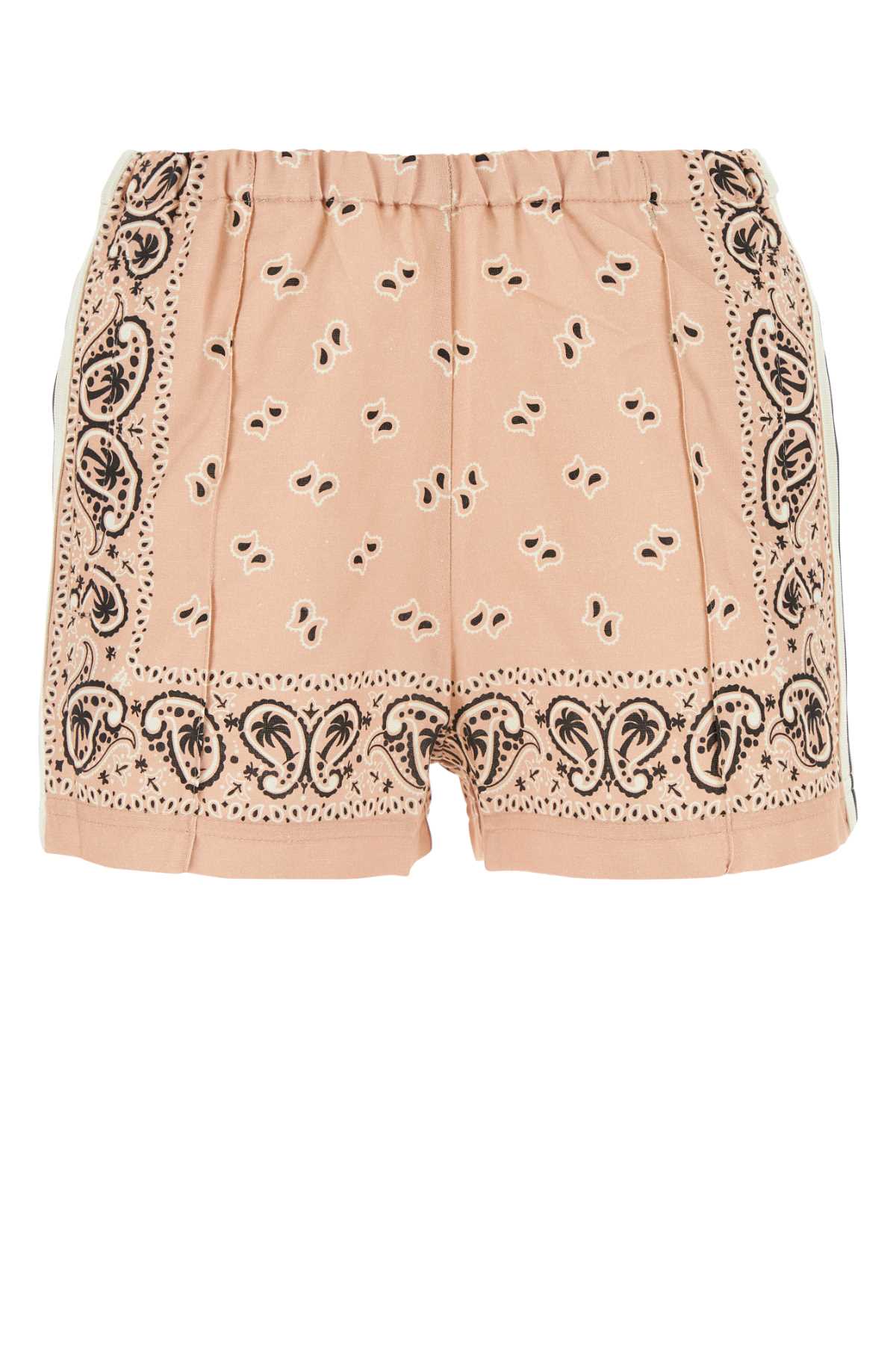 Palm Angels Eyelet Embroidered Linen-Cotton Bermudas — Pink