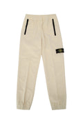 Stone Island Kids Logo-Patch Cotton-Blend Joggers — Beige