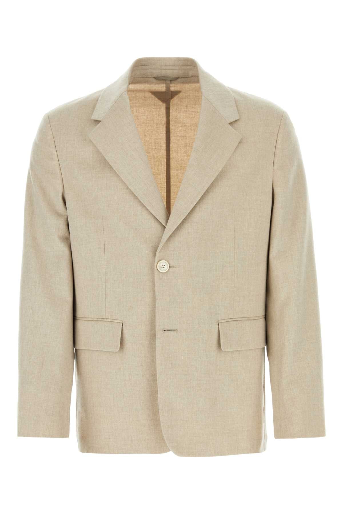 Prada Cashmere Blazer — Beige
