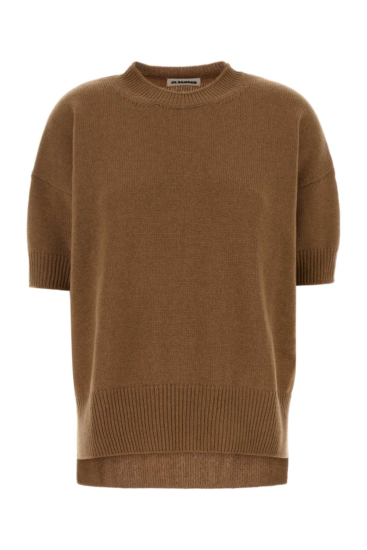 Jil Sander Cashmere Crewneck Sweater — Beige