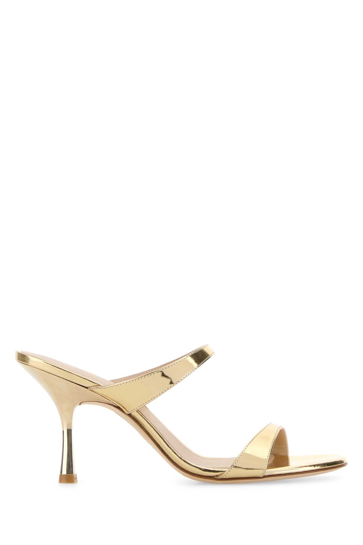 Stuart Weitzman Slide Mule — Gold