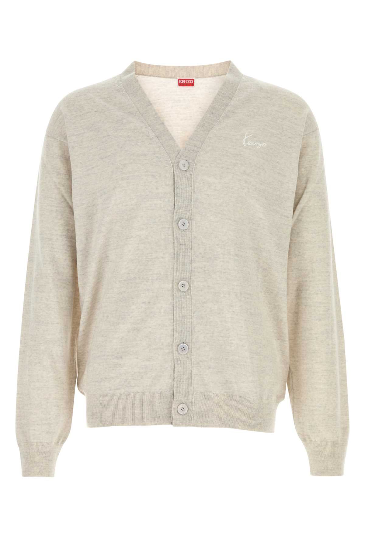 Kenzo Signature Cardigan — Gray