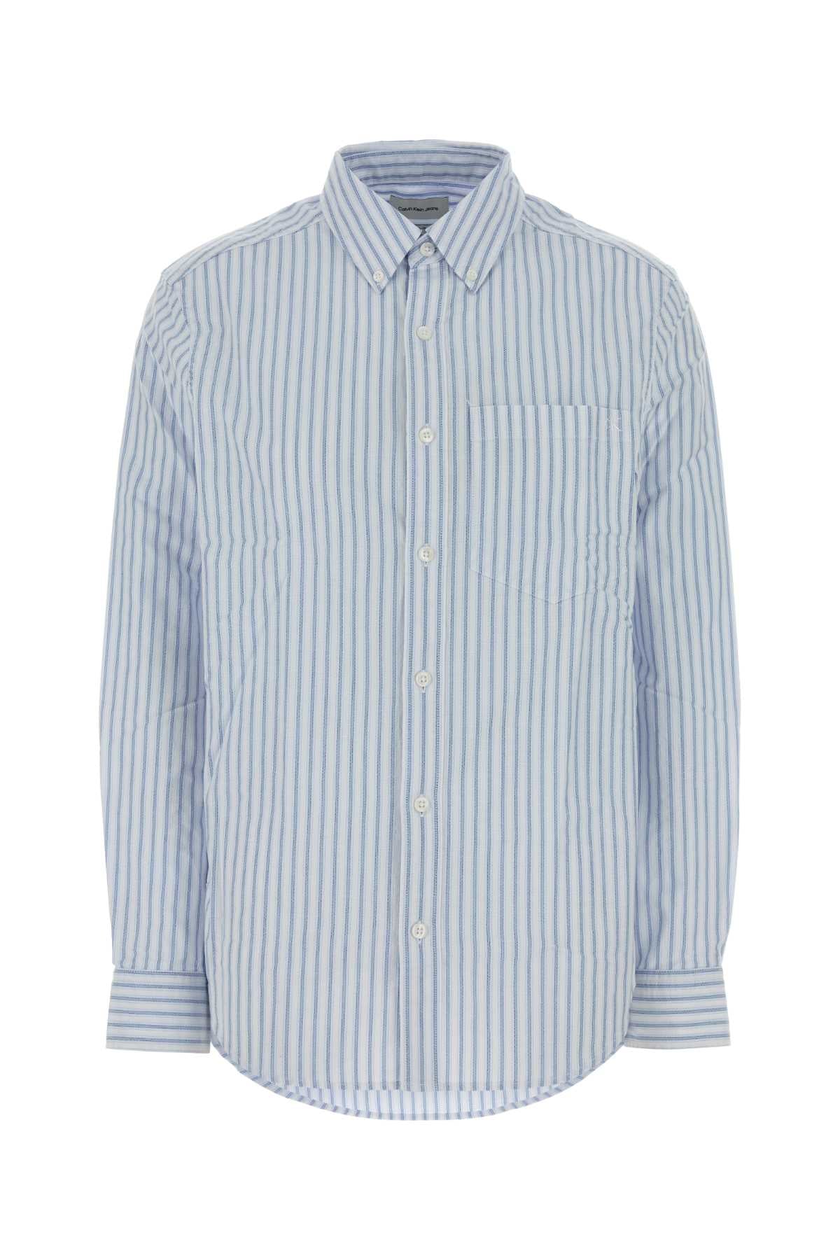 Calvin Klein Stripe Shirt — Blue