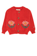 Bobo Choses Daisy Cardigan — Red