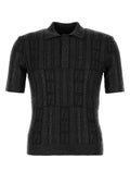 Fendi Knit Polo Shirt — Black