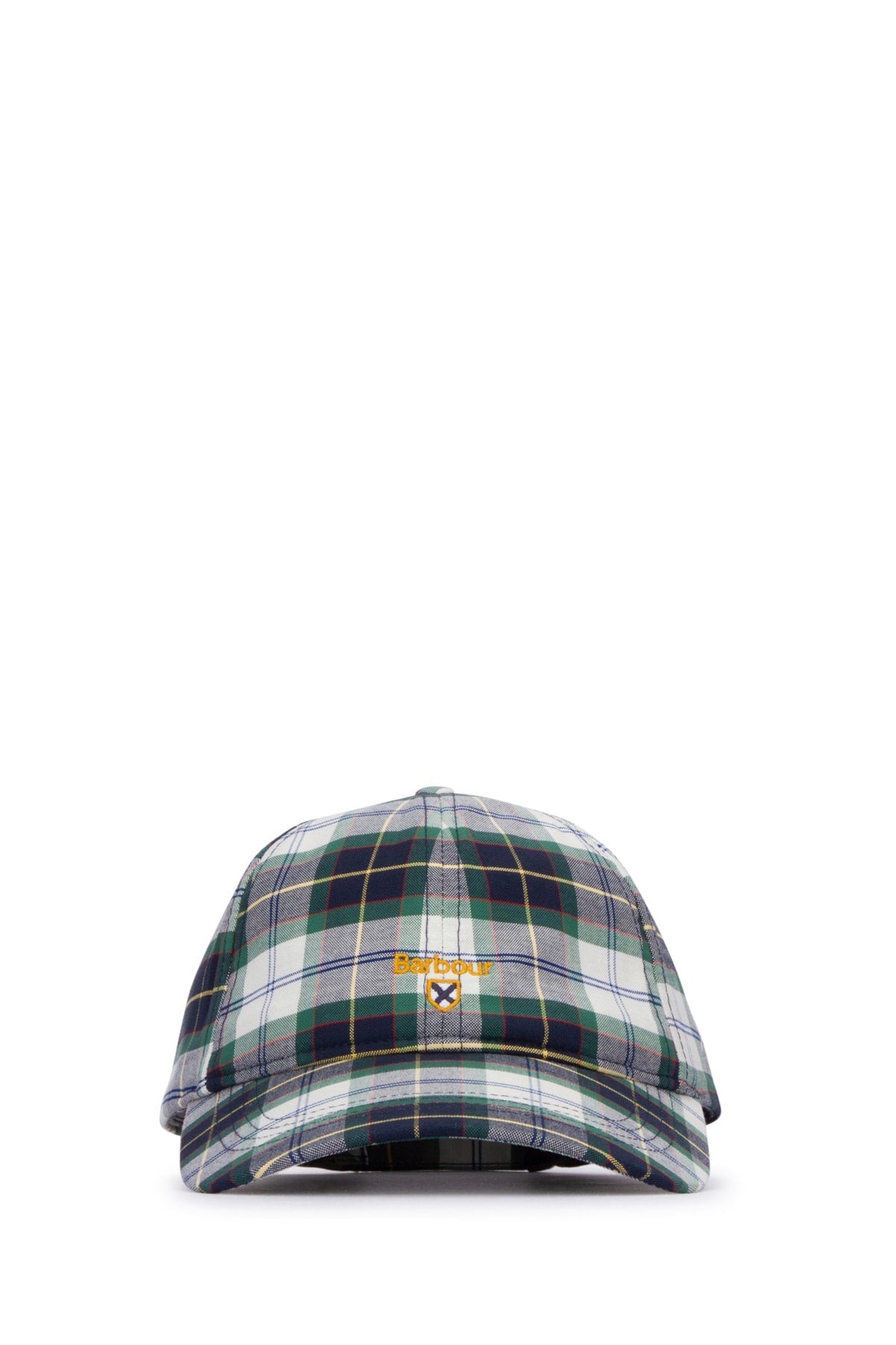Barbour Kids CAPPELLO Tartan Cotton Baseball Cap — Navy