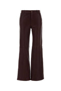 Chloé Lamb Leather Flared Flared Pant — Purple