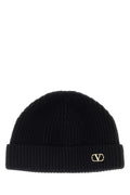 Valentino Garavani BEANIE Cashmere Knit Beanie — Black