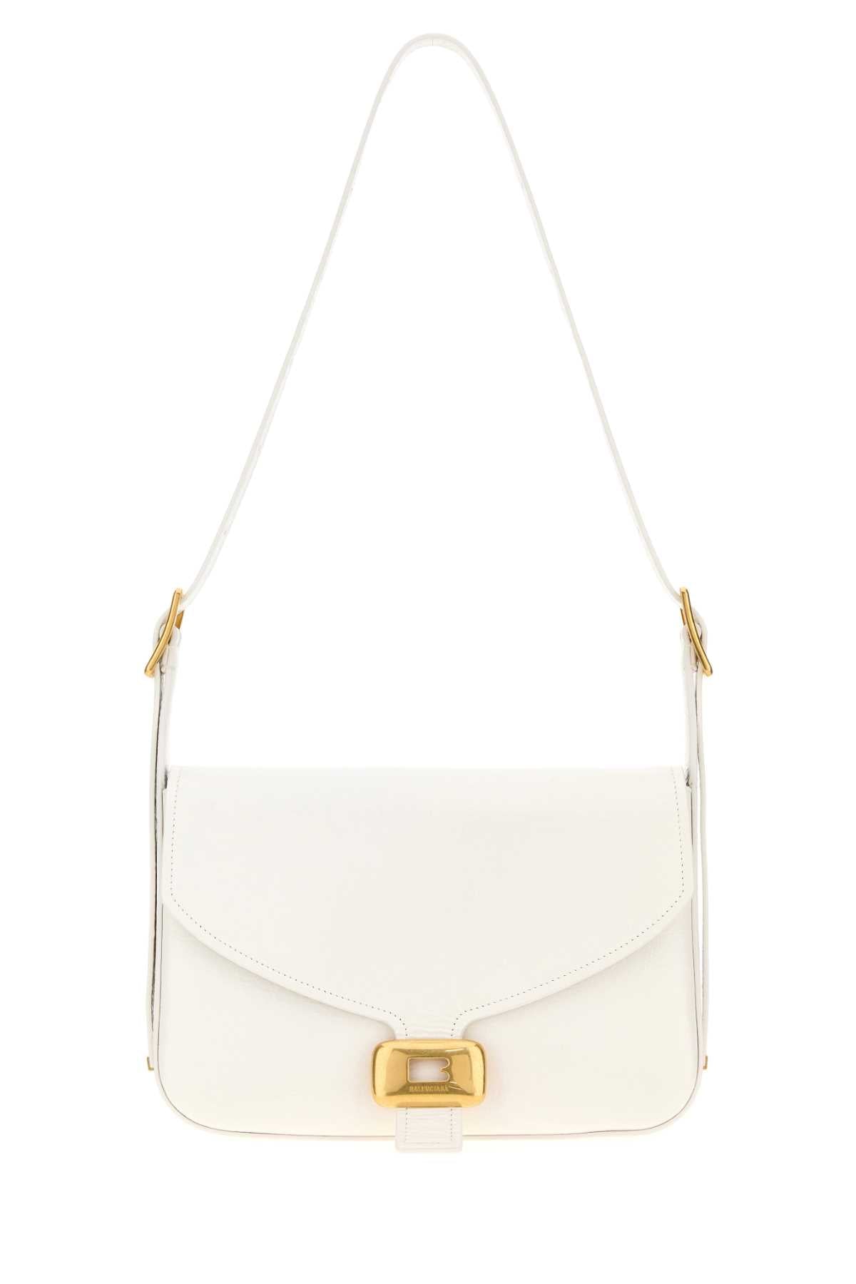 Balenciaga Clicca Shoulder Bag — White