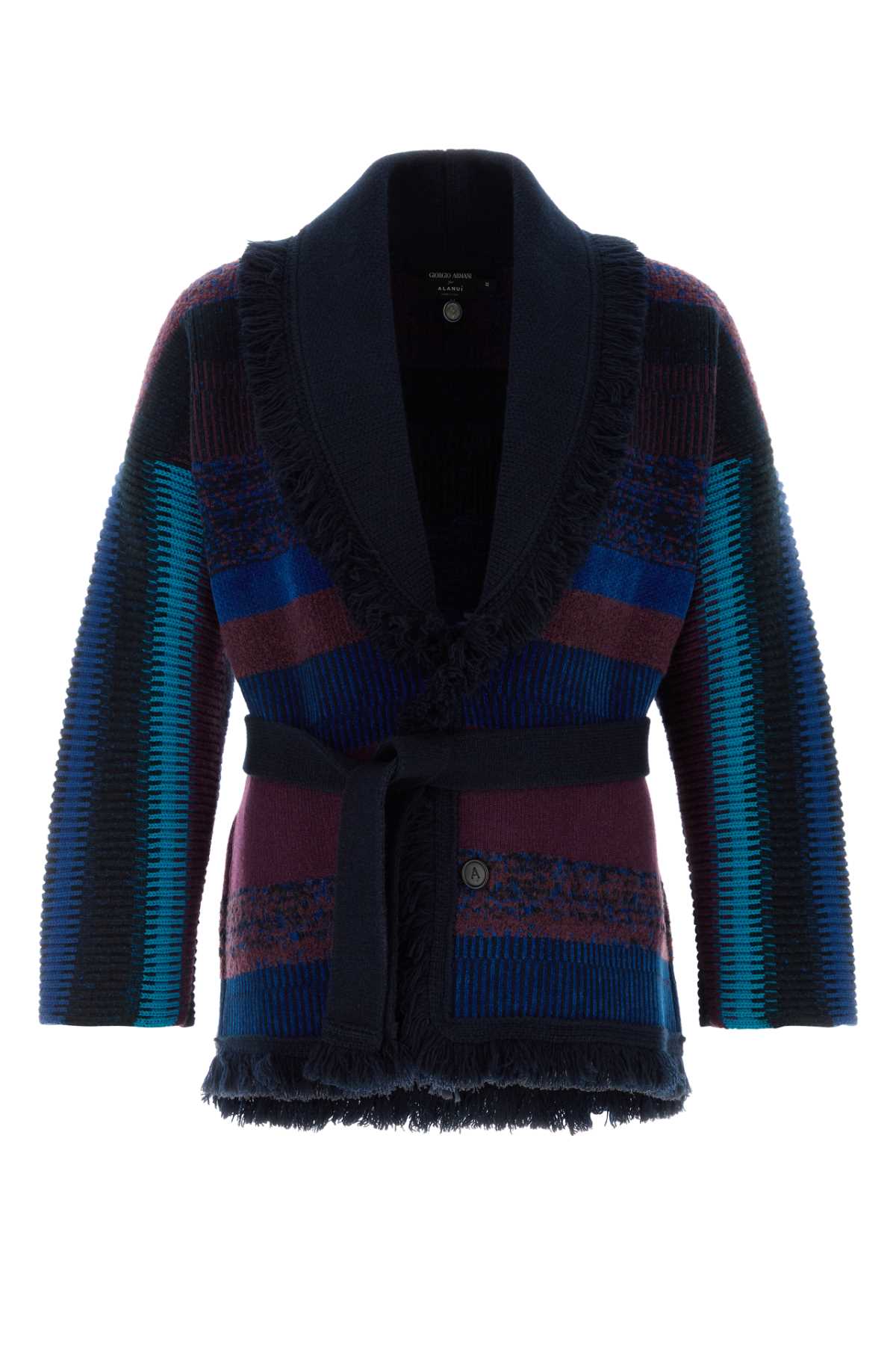 Giorgio Armani X Alanui Striped Cashmere Cardigan — Multicolor