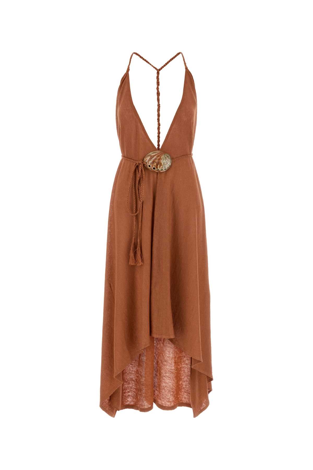 Alanui Inside Dress — Brown