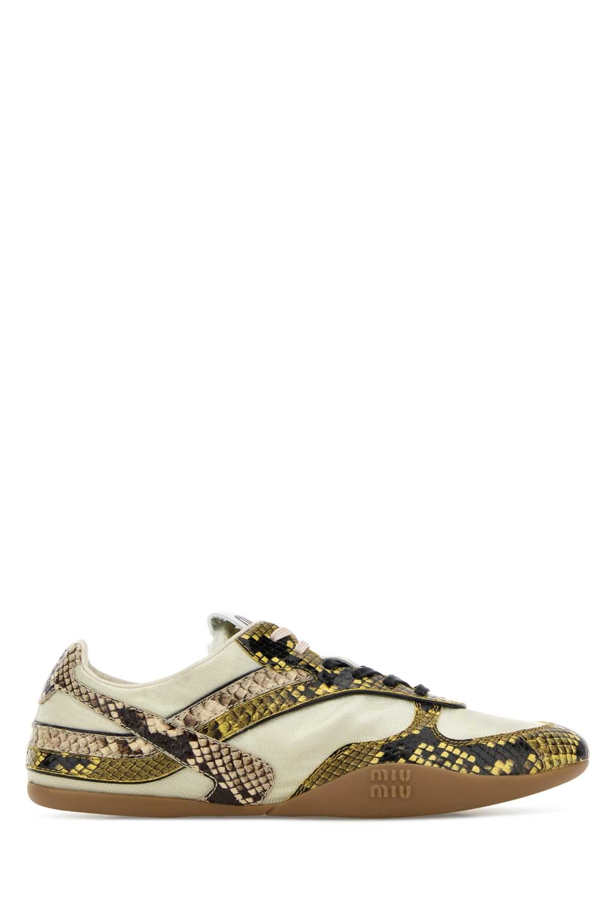 Miu Miu Allacciate Sneaker — White