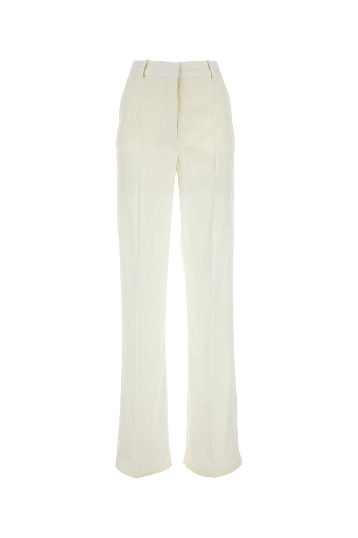 Stella McCartney Wide-Leg Viscose Trousers — Cream