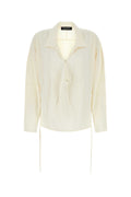 Kiko Kostadinov Satin Viscose-Cotton Shirt — White