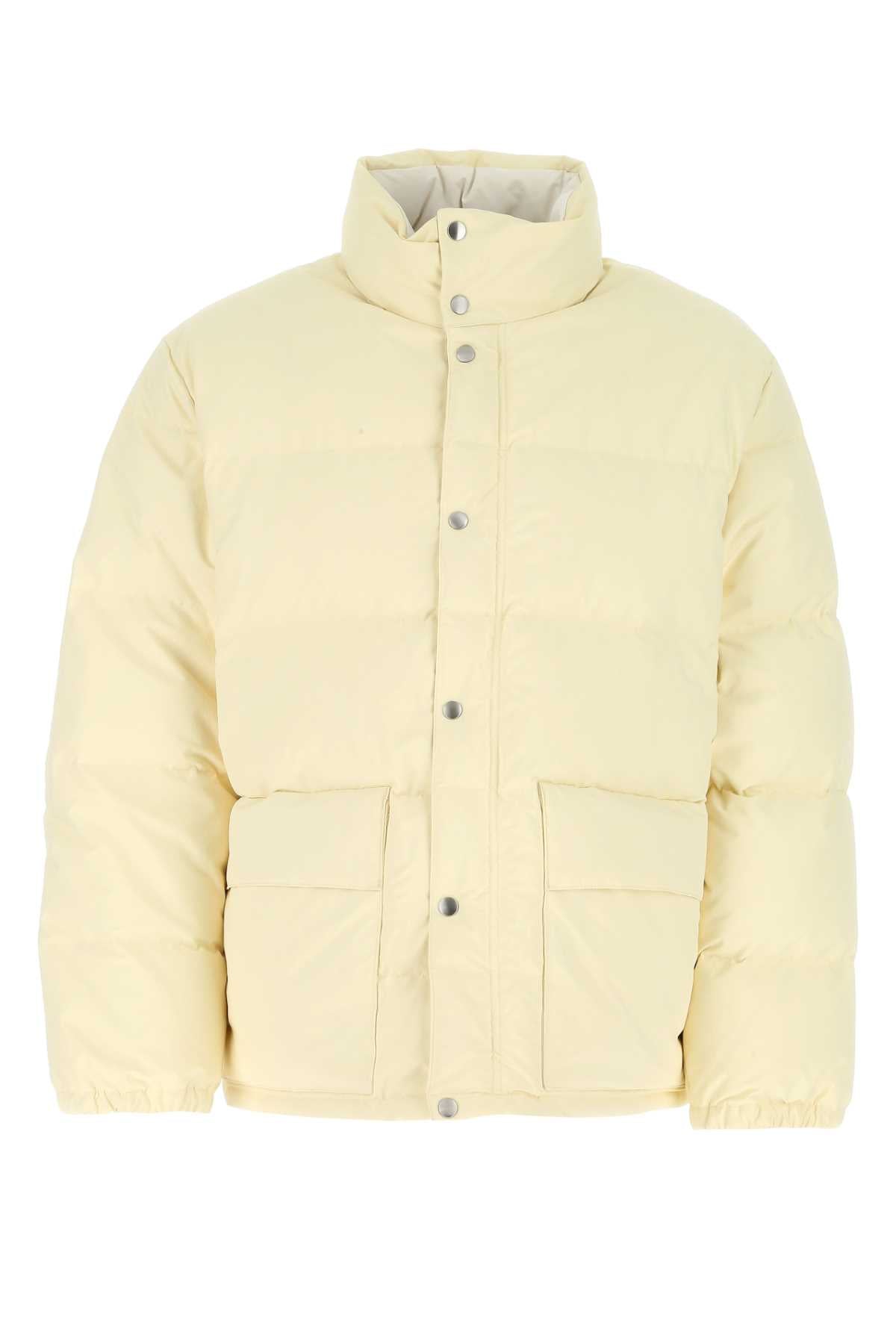 Jil Sander Quilted Polyester Down Jacket — Cream