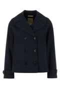Woolrich Cotton Coat — Navy