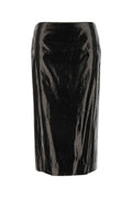 Alexander McQueen Silk Canvas Skirt — Black