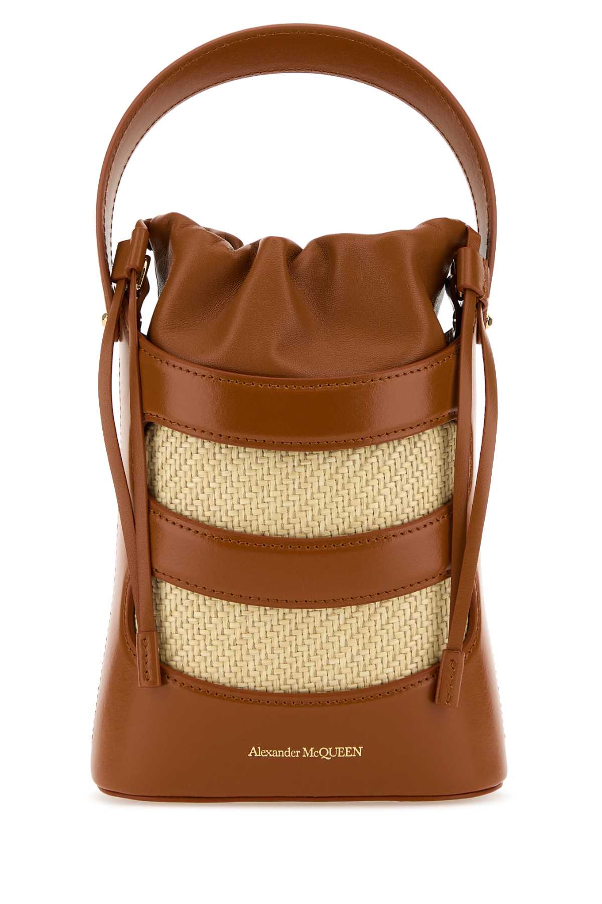 Alexander McQueen Rise Bucket Bag — Brown