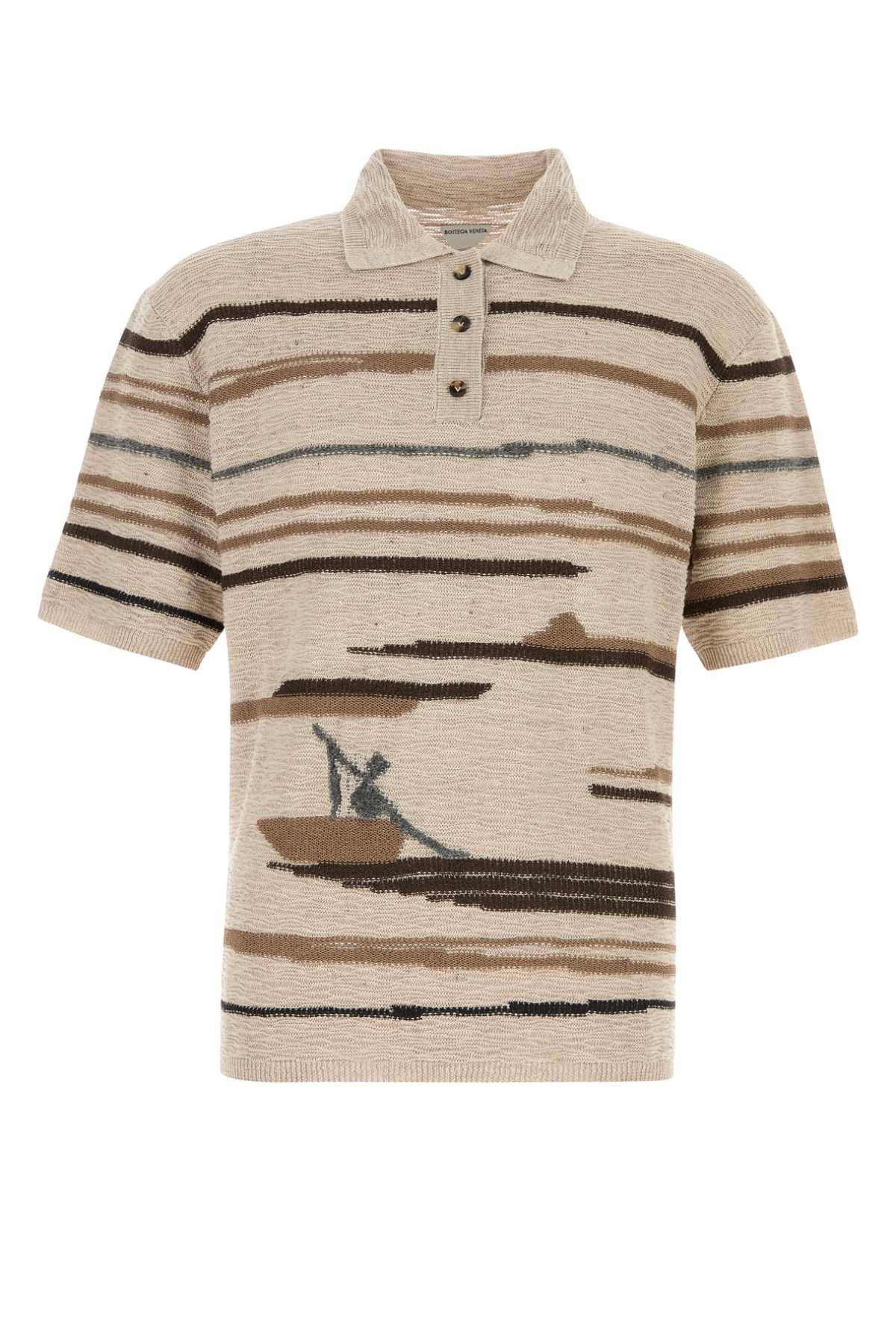 Bottega Veneta Dett Polo Shirt — Beige