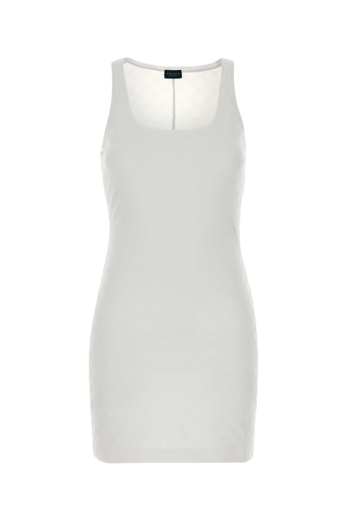 Gucci GG Jacquard Mini Dress — White