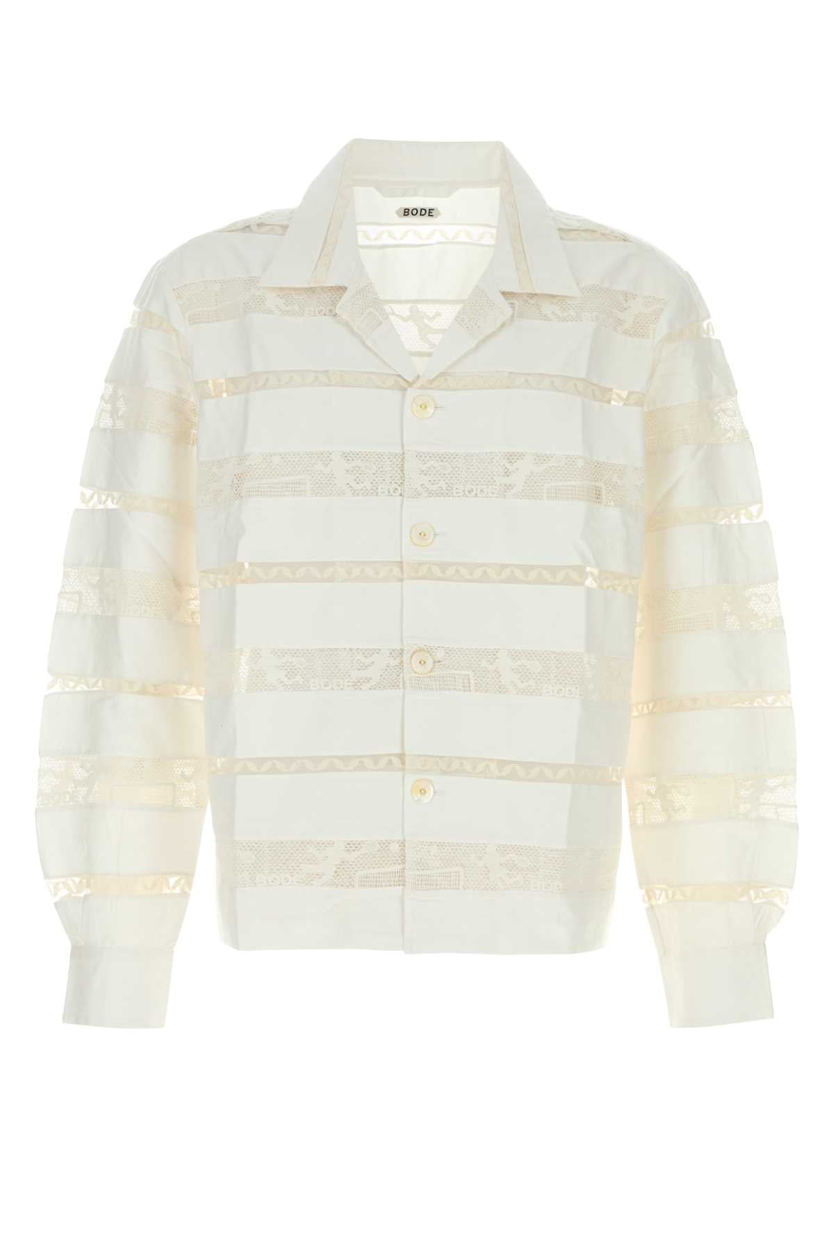 Bode Tennis Lace Shirt — White