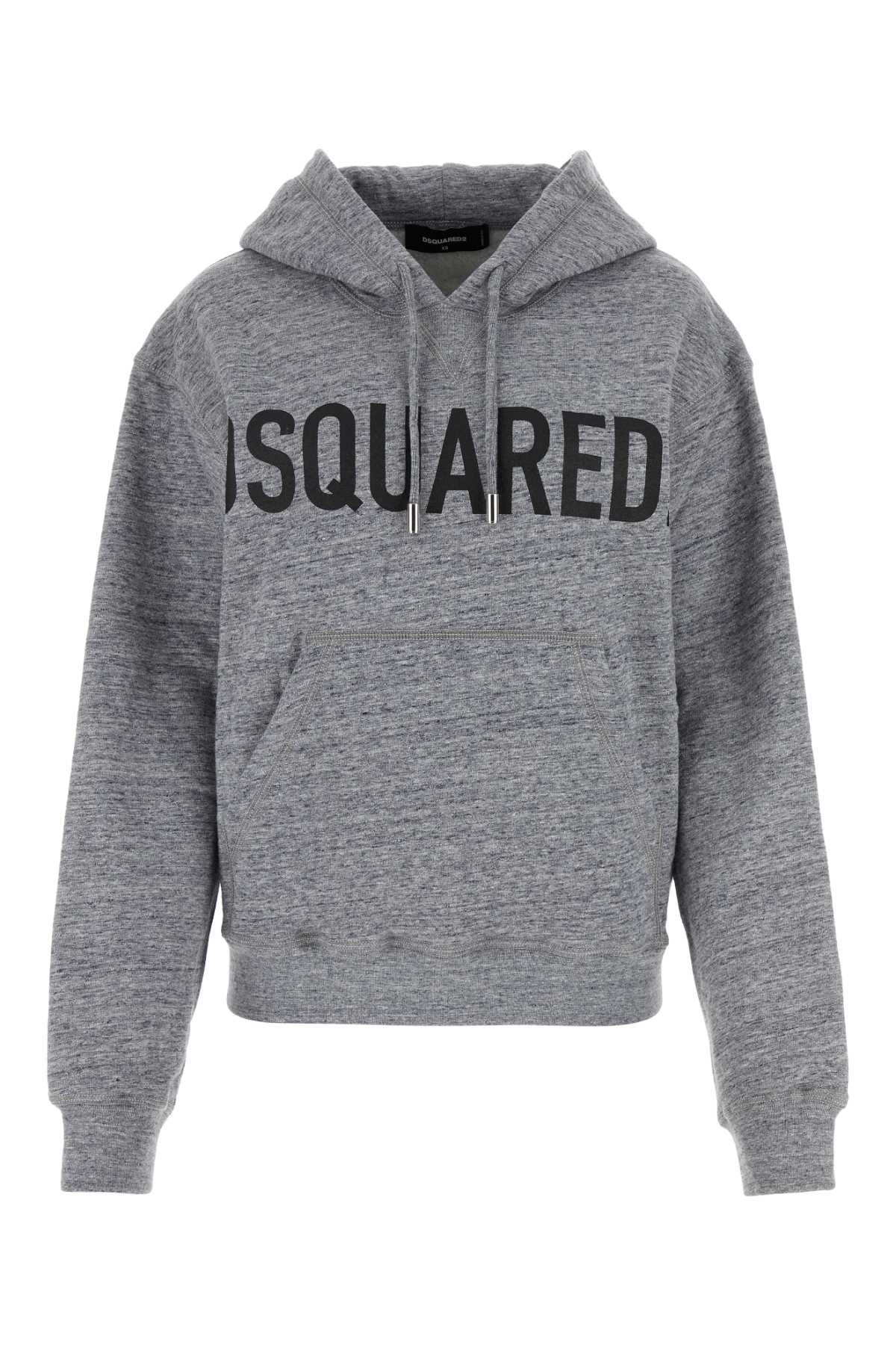 Dsquared2 Logo-Print Cotton Sweatshirt — Gray
