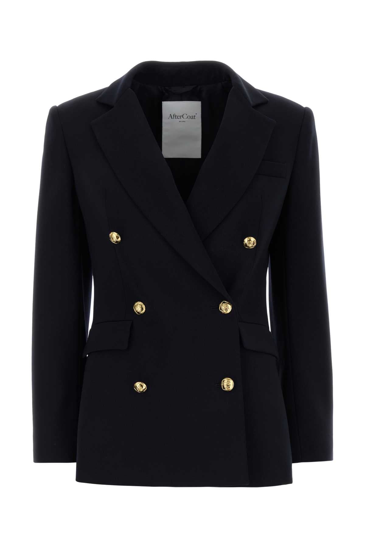 Blazer de lana de doble botonadura Aftercoat — Azul marino