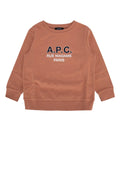 A.P.C. Kids Logo-Embroidered Cotton Sweatshirt — Beige