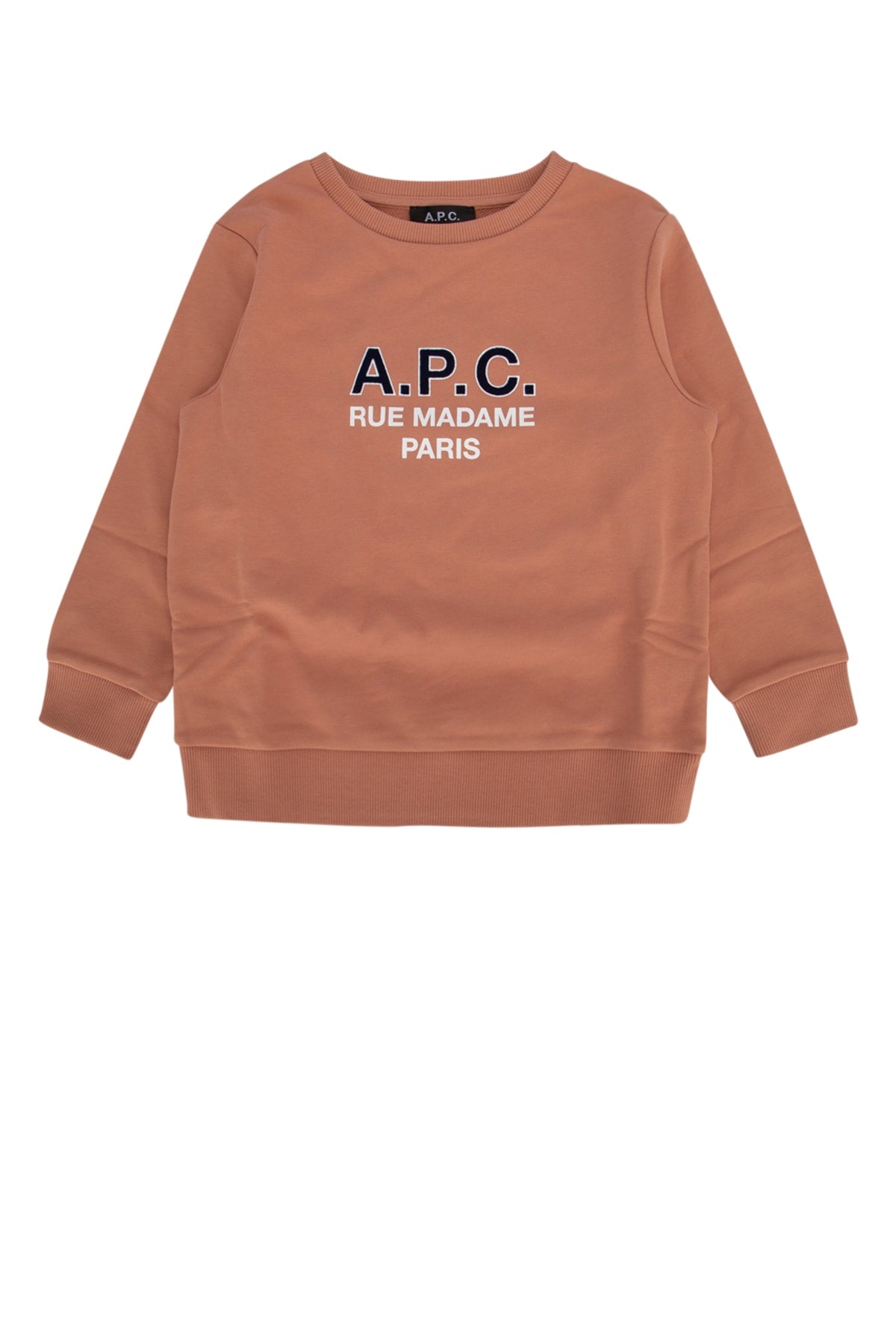 A.P.C. Kids Logo-Embroidered Cotton Sweatshirt — Beige