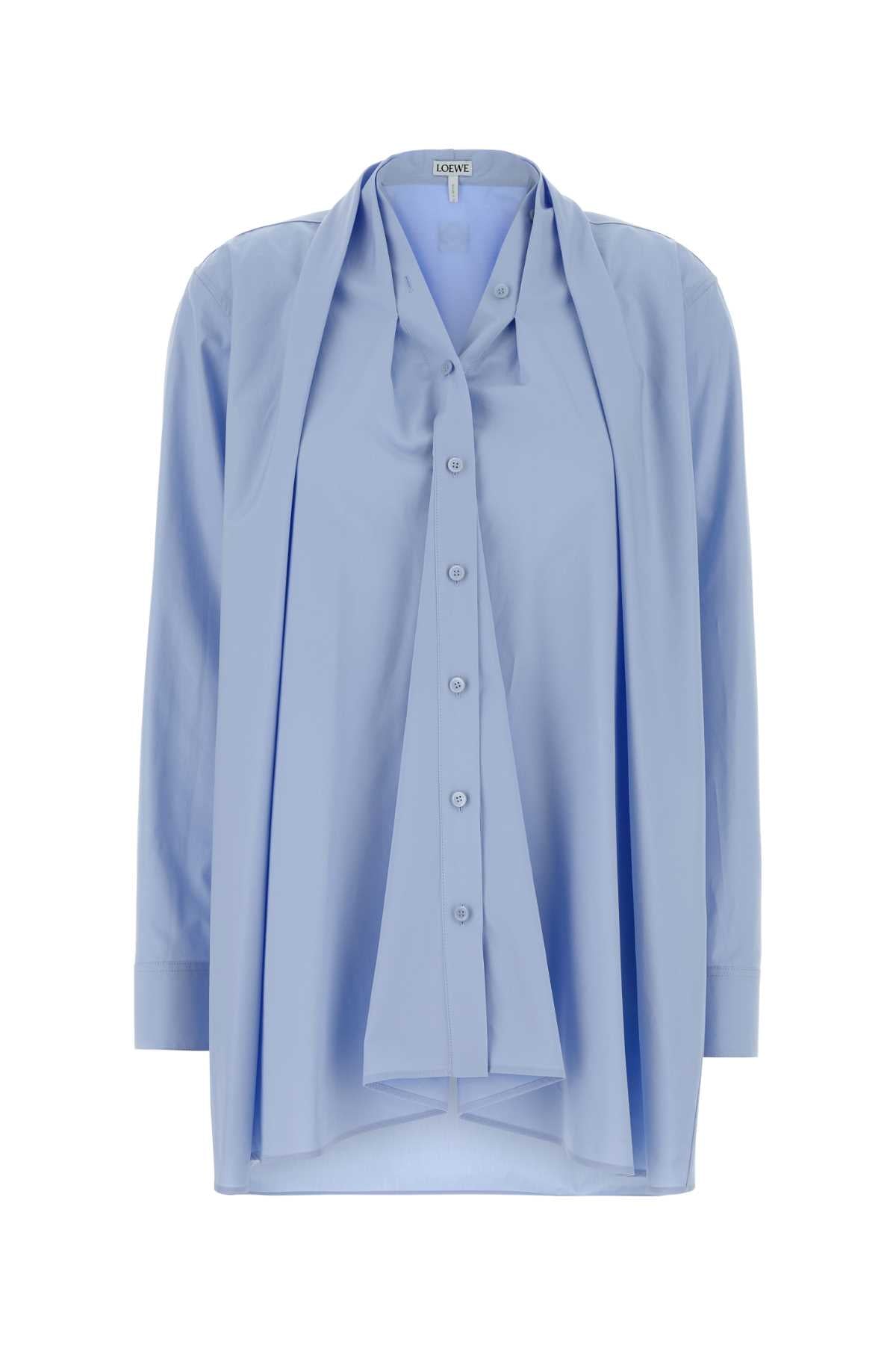Loewe Cotton Poplin Shirt — Blue