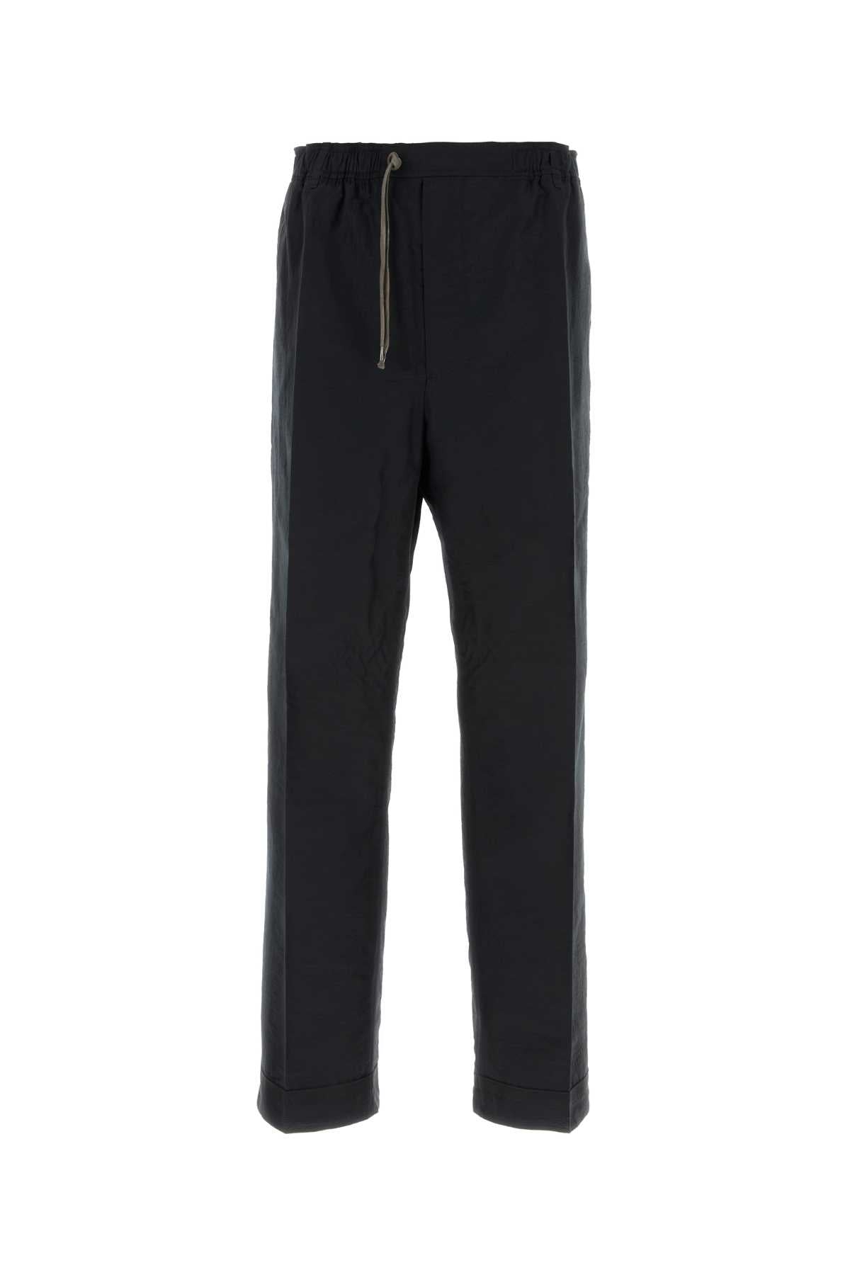 Maison Margiela Cotton Nylon Silk Trousers — Blue