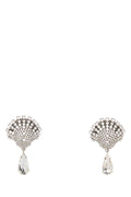 Alessandra Rich Shell Earrings — Silver