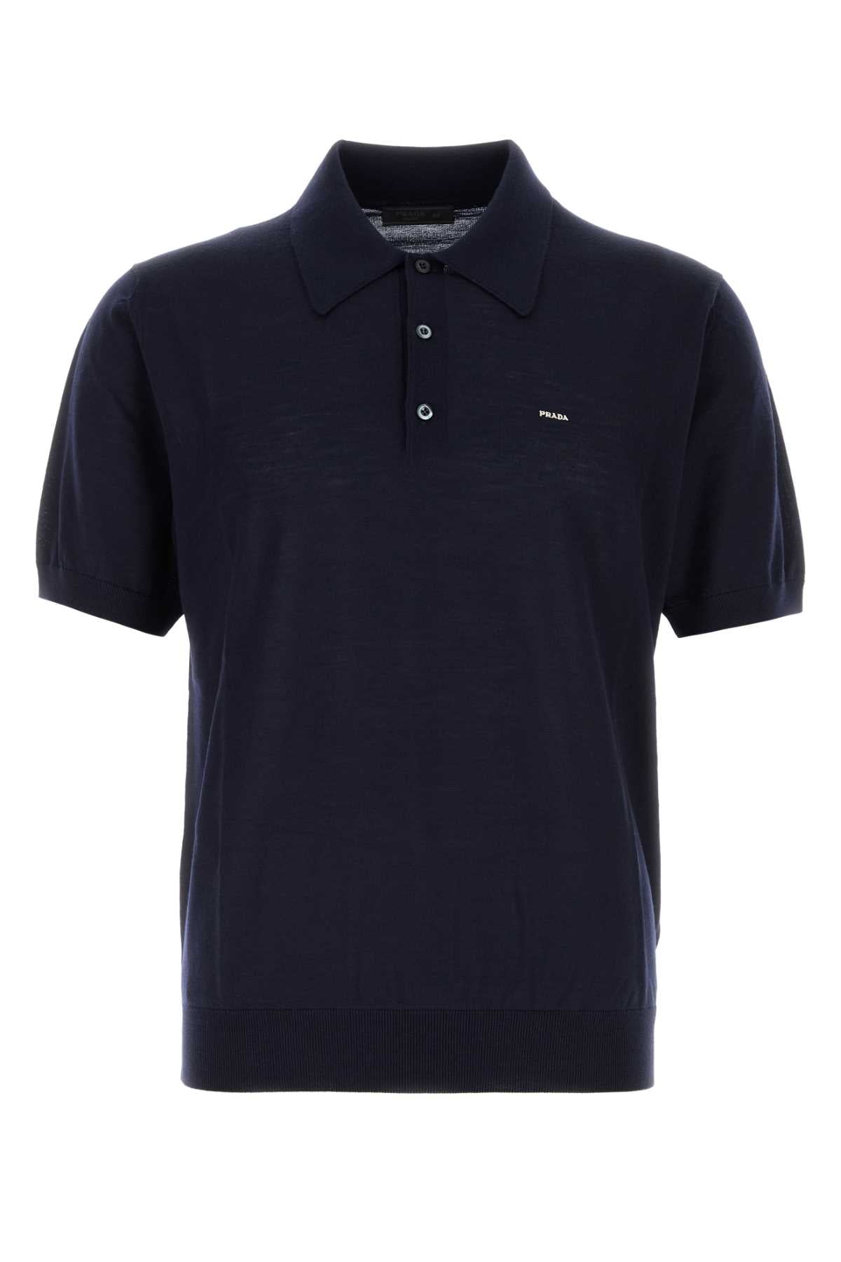 Prada Wool Polo Shirt — Navy