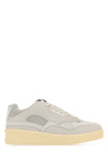 Jil Sander Canvas and Rubber Basket Sneaker — Beige