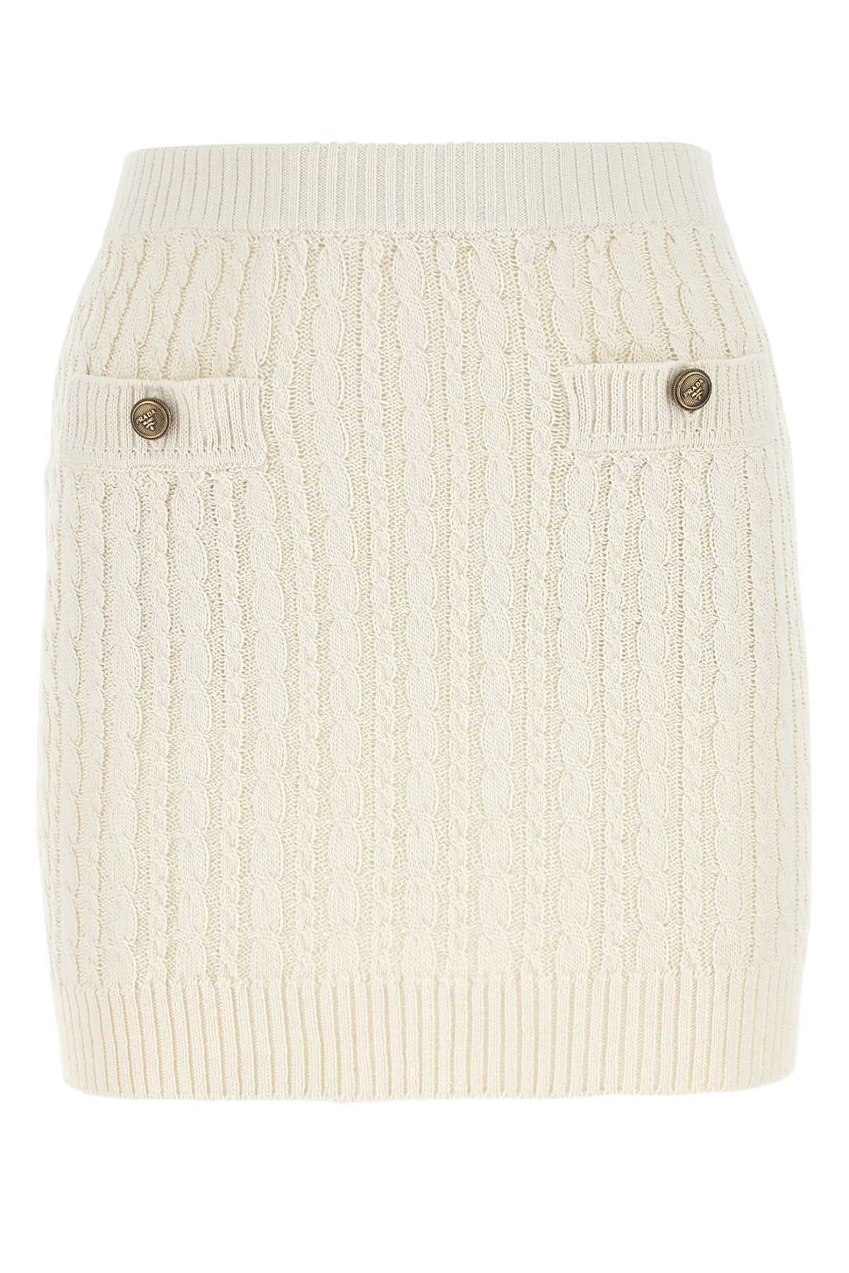 Prada Gonna Mini Skirt — Beige