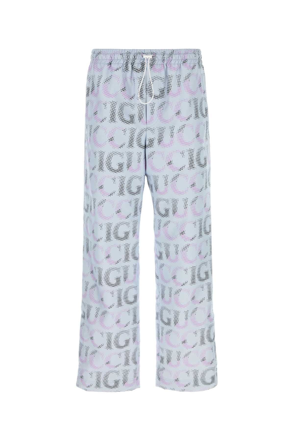 Gucci Printed Polyester Trousers — Purple
