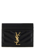 Saint Laurent Cassandre Card Case — Black