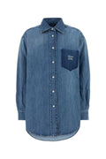 Miu Miu Denim Oversize Shirt — Blue