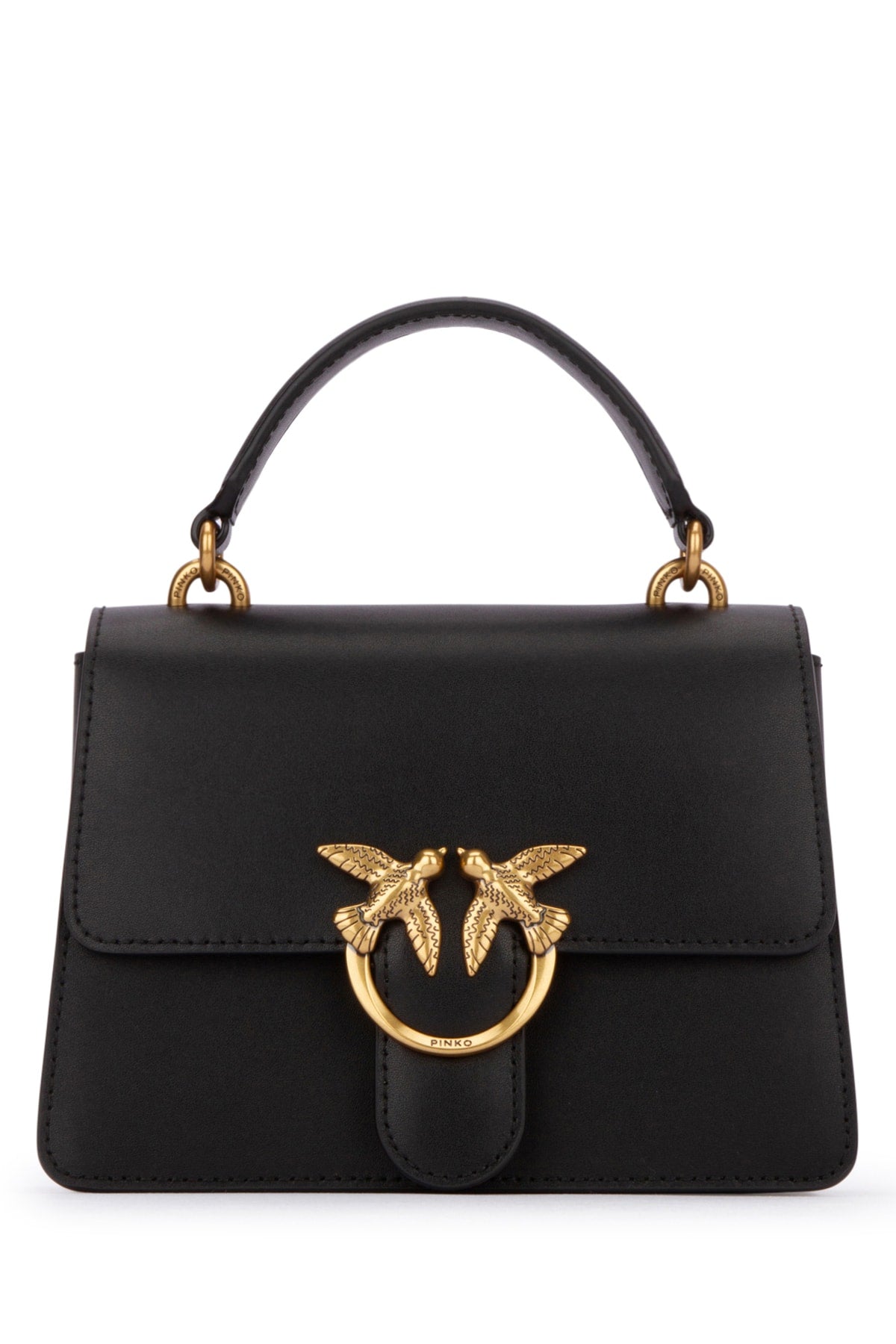 Pinko Handle Top Handle Bag — Black