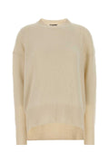 Jil Sander Cashmere Crew-Neck Sweater — Beige