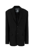 Blazer Y Project con solapa drapeada — Negro