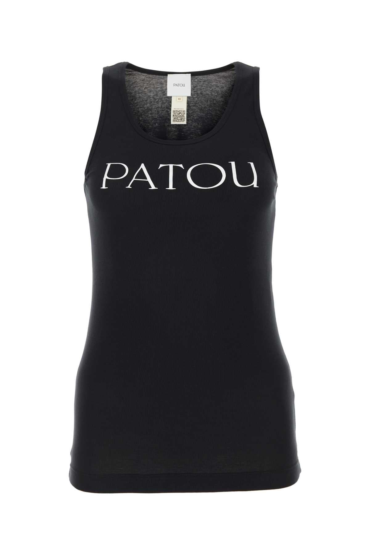 Patou Logo-Printed Cotton Tank Top — Black
