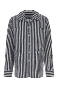 Dolce & Gabbana Striped Viscose-Blend Shirt — Navy